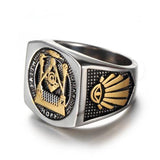 European and American 316L Titanium Steel Men's Masonic ring - The Jewellery Supermarket