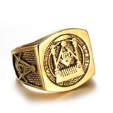 European and American 316L Titanium Steel Men's Masonic ring - The Jewellery Supermarket