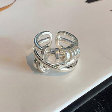 Creative Design Trendy Elegant Geometric Minimalist Engagement Ring - The Jewellery Supermarket