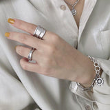 Best Gift Ideas - Fashion Simple Brushed Width Geometric Vintage Engagement Rings - The Jewellery Supermarket