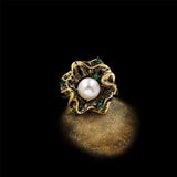 High-end Elegant Natural Baroque Pearl Flower Ring - The Jewellery Supermarket