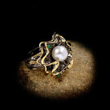 High-end Elegant Natural Baroque Pearl Flower Ring - The Jewellery Supermarket