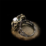 High-end Elegant Natural Baroque Pearl Flower Ring - The Jewellery Supermarket