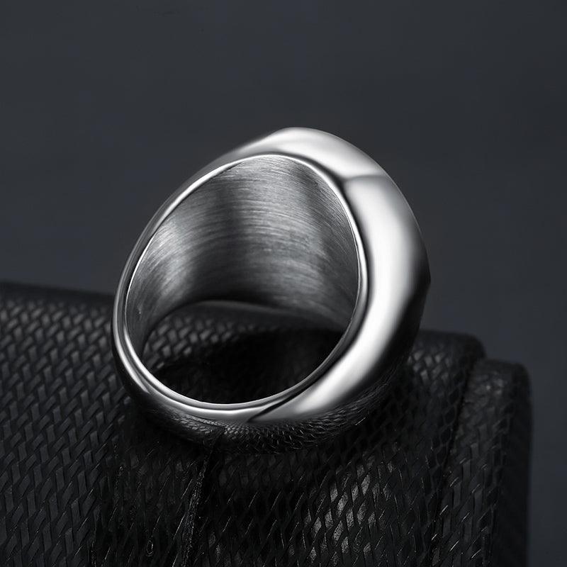 Antique Style Polished Surface 316 Stainless Steel Royal Arch Masonic Rings - The Jewellery Supermarket