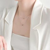 New Fashion Double-layered Geometric Minimalist Beads Pendant Necklace - The Jewellery Supermarket