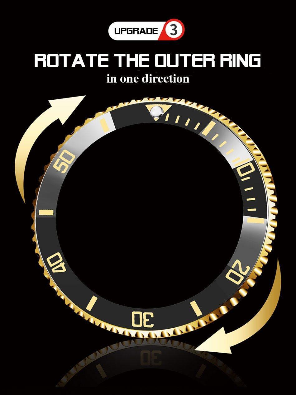 Great Gifts for Men - Top Brand Luxury Stainless Steel Quartz Sport Waterproof Watch - The Jewellery Supermarket