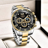 Great Gifts for Men - Top Brand Luxury Stainless Steel Quartz Sport Waterproof Watch - The Jewellery Supermarket