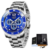 Great Gifts for Men - Top Brand Luxury Stainless Steel Quartz Sport Waterproof Watch - The Jewellery Supermarket
