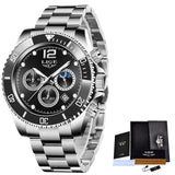 Great Gifts for Men - Top Brand Luxury Stainless Steel Quartz Sport Waterproof Watch - The Jewellery Supermarket