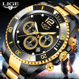 Great Gifts for Men - Top Brand Luxury Stainless Steel Quartz Sport Waterproof Watch - The Jewellery Supermarket