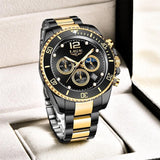 Great Gifts for Men - Top Brand Luxury Stainless Steel Quartz Sport Waterproof Watch - The Jewellery Supermarket