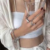 Creative Design Trendy Elegant Geometric Minimalist Engagement Ring - The Jewellery Supermarket
