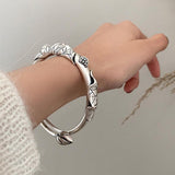 Great Gift Ideas - Elegant Vintage Unique Design Lotus Leaf Handmade Bracelet - The Jewellery Supermarket
