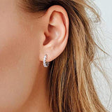 High Quality High Quality AAA+ Cubic Zirconia Diamonds Hoop Earrings - The Jewellery Supermarket