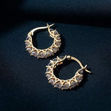 High Quality High Quality AAA+ Cubic Zirconia Diamonds Hoop Earrings - The Jewellery Supermarket