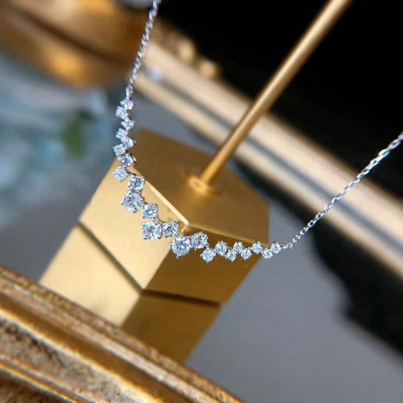 Modern Elegant Women's Necklace with Dazzling High Quality AAA+ Cubic Zirconia Diamonds - The Jewellery Supermarket