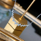 Modern Elegant Women's Necklace with Dazzling High Quality AAA+ Cubic Zirconia Diamonds - The Jewellery Supermarket
