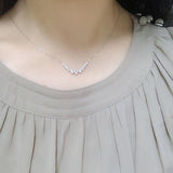 Modern Elegant Women's Necklace with Dazzling High Quality AAA+ Cubic Zirconia Diamonds - The Jewellery Supermarket