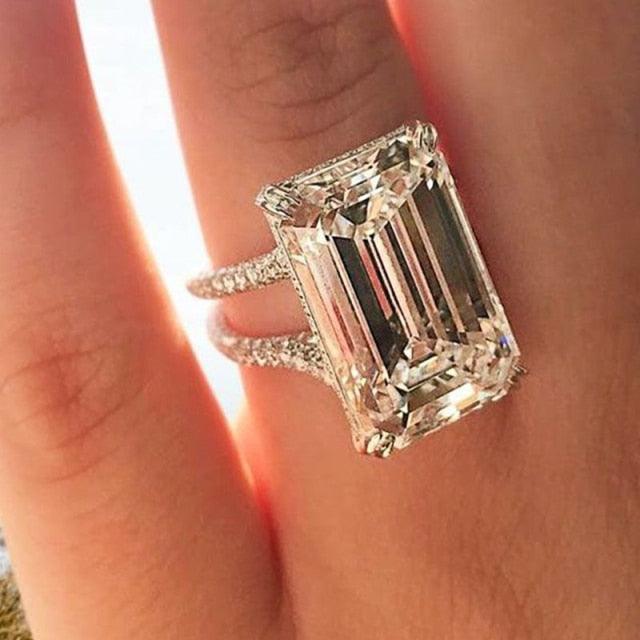 Luxury Crystal Geometric ♥︎ High Quality AAA+ Cubic Zirconia Diamond ♥︎ Ring - The Jewellery Supermarket