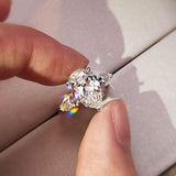 Luxury Crystal Water Drop AAA+ Cubic Zirconia Diamonds Exquisite Ring - The Jewellery Supermarket
