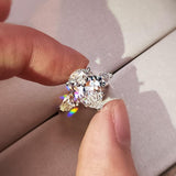 Luxury Crystal Water Drop AAA+ Cubic Zirconia Diamonds Exquisite Ring - The Jewellery Supermarket