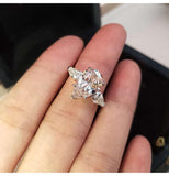 Luxury Crystal Water Drop AAA+ Cubic Zirconia Diamonds Exquisite Ring - The Jewellery Supermarket