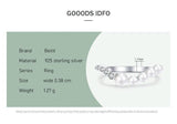 *NEW* Radiant AAAA Simulated Diamonds V Shape Elegant Pearl Sterling Silver Ring - The Jewellery Supermarket