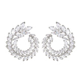 Deal of the Month - Geometric Big Round AAA Rhinestone Statement Luxury Stud Earrings - The Jewellery Supermarket