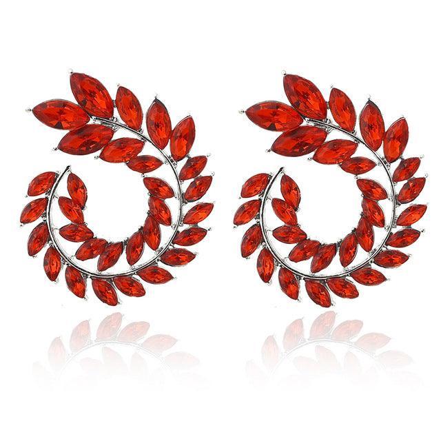 Deal of the Month - Geometric Big Round AAA Rhinestone Statement Luxury Stud Earrings - The Jewellery Supermarket