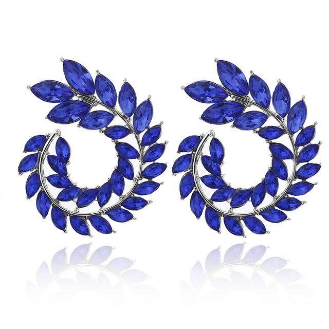 Deal of the Month - Geometric Big Round AAA Rhinestone Statement Luxury Stud Earrings - The Jewellery Supermarket