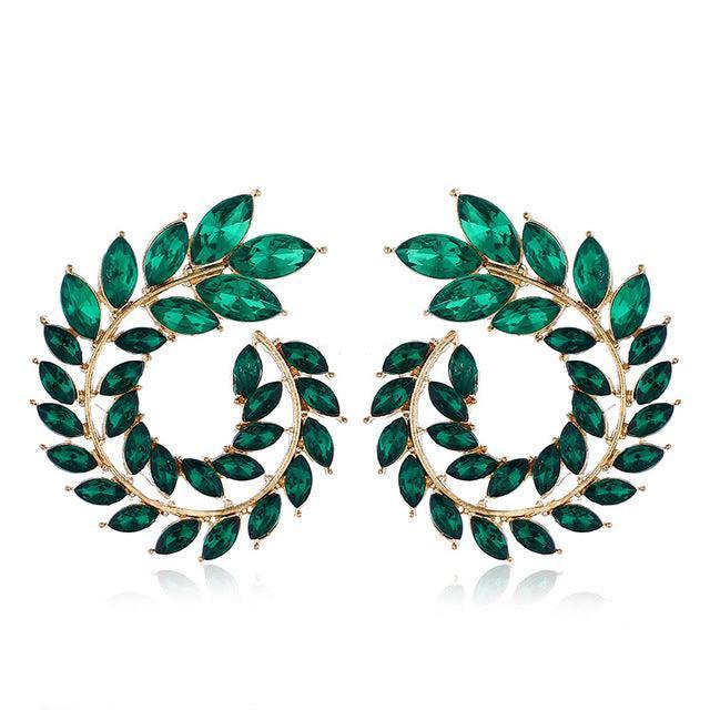 Deal of the Month - Geometric Big Round AAA Rhinestone Statement Luxury Stud Earrings - The Jewellery Supermarket