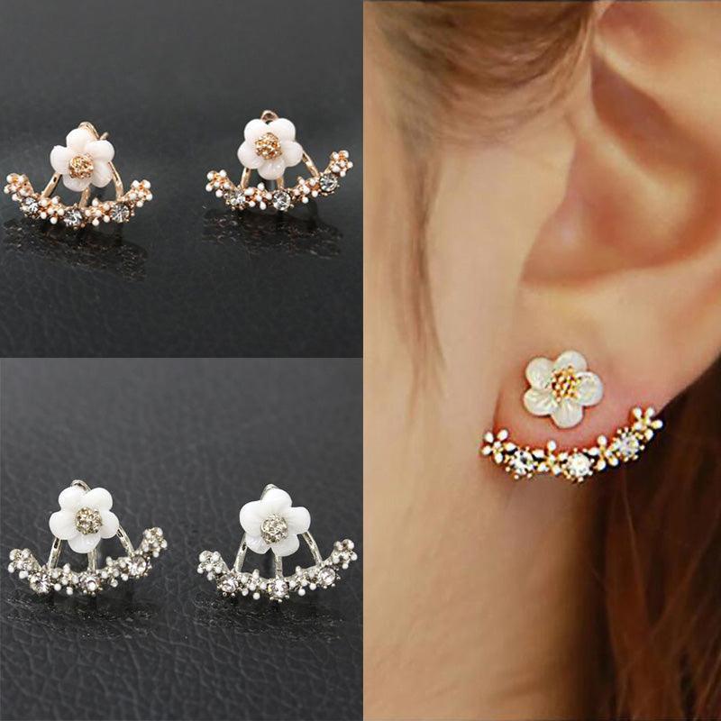Low Price Gifts - Fashion Simple Flower Double Sided Daisies Stud Earrings - The Jewellery Supermarket