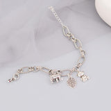 Great Gift Ideas - Fashion Hip Hop Vintage Bear Pendant Thick Chain Bracelet - The Jewellery Supermarket