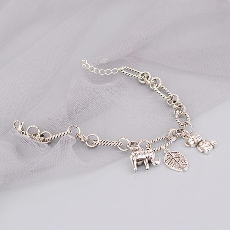 Great Gift Ideas - Fashion Hip Hop Vintage Bear Pendant Thick Chain Bracelet - The Jewellery Supermarket