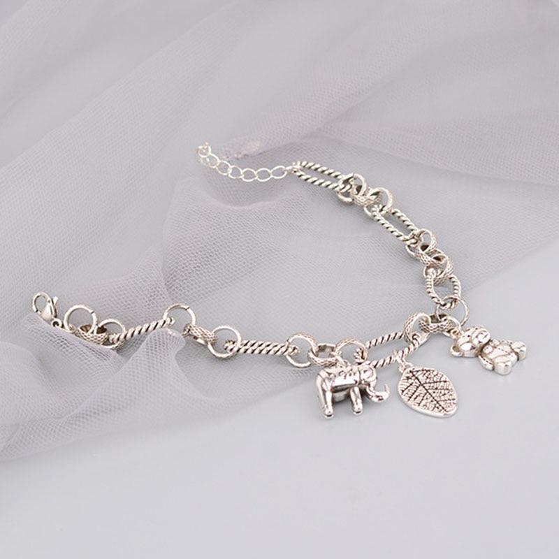 Great Gift Ideas - Fashion Hip Hop Vintage Bear Pendant Thick Chain Bracelet - The Jewellery Supermarket