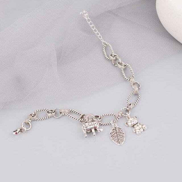 Great Gift Ideas - Fashion Hip Hop Vintage Bear Pendant Thick Chain Bracelet - The Jewellery Supermarket