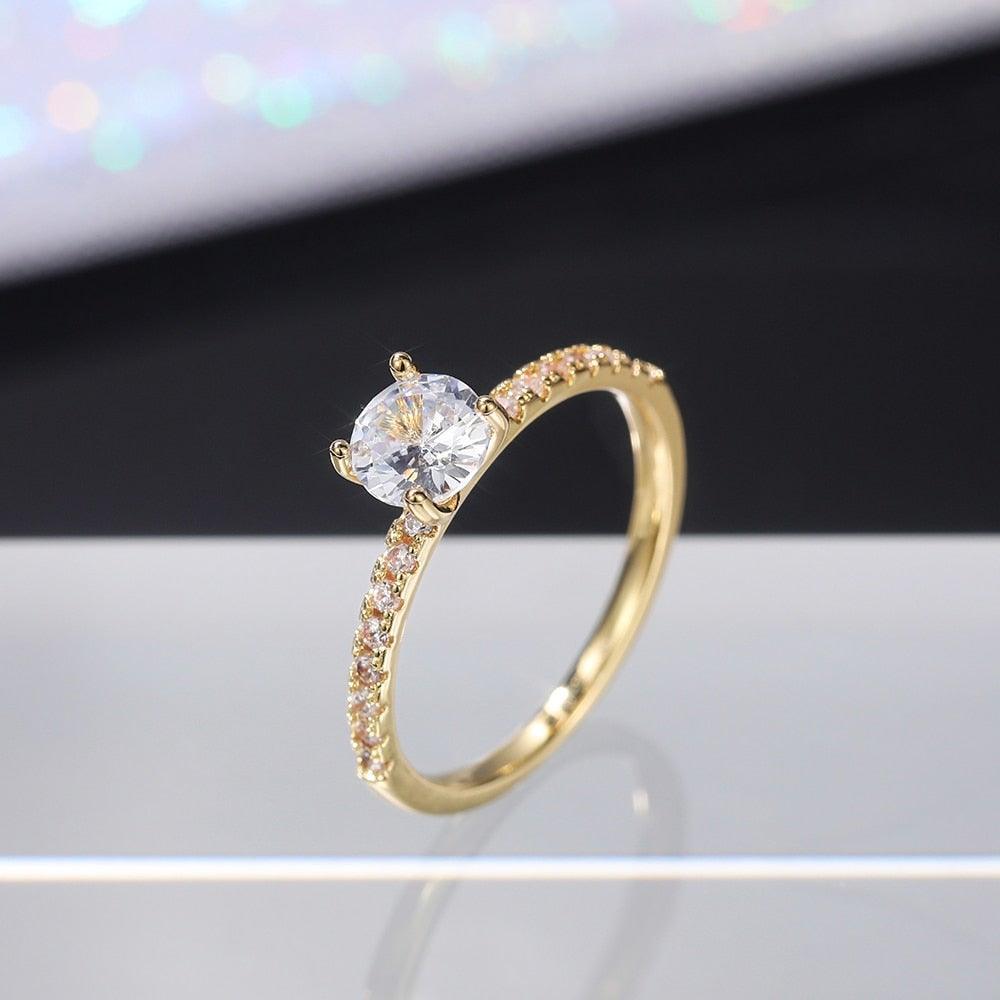 Brilliant Round ♥︎ High Quality AAA+ Cubic Zirconia Diamonds ♥︎ Luxury Engagement Ring - The Jewellery Supermarket