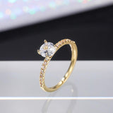 Brilliant Round ♥︎ High Quality AAA+ Cubic Zirconia Diamonds ♥︎ Luxury Engagement Ring - The Jewellery Supermarket