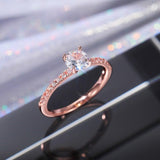 Brilliant Round ♥︎ High Quality AAA+ Cubic Zirconia Diamonds ♥︎ Luxury Engagement Ring - The Jewellery Supermarket