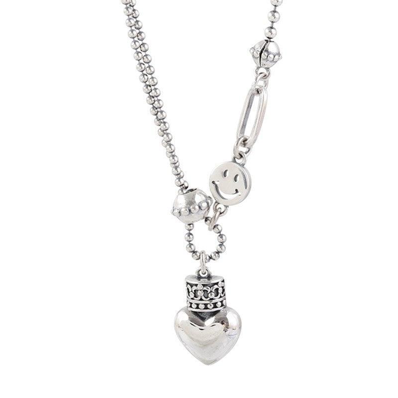 Best Gift Deals - New Trendy Elegant Vintage LOVE Heart Splicing Chain Necklace - The Jewellery Supermarket