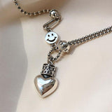 Best Gift Deals - New Trendy Elegant Vintage LOVE Heart Splicing Chain Necklace - The Jewellery Supermarket