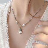 Best Gift Deals - New Trendy Elegant Vintage LOVE Heart Splicing Chain Necklace - The Jewellery Supermarket