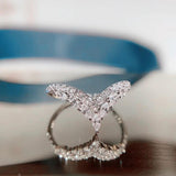 Fashion Design V Shaped Brilliant ♥︎ High Quality AAA+ Cubic Zirconia Diamonds ♥︎ New Trendy Ring - The Jewellery Supermarket