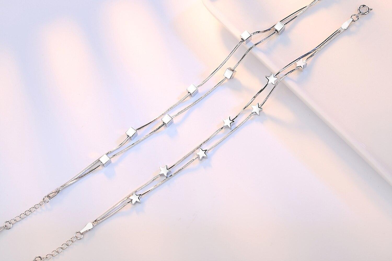 Charming New Fashion Double Layer Chain Star Bracelets & Bangles - The Jewellery Supermarket