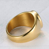 Classic Religious Style Blue Enamel Masonic Men's Ring - The Jewellery Supermarket