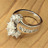 *NEW* Romantic Novel Design Marquise High Quality AAA+ Cubic Zirconia Diamonds Ring - The Jewellery Supermarket
