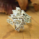 *NEW* Romantic Novel Design Marquise High Quality AAA+ Cubic Zirconia Diamonds Ring - The Jewellery Supermarket