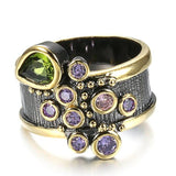 Creative Crystal Luxury Ring For Women Elegant Lady Engagement Rings European And American Female Jewelry