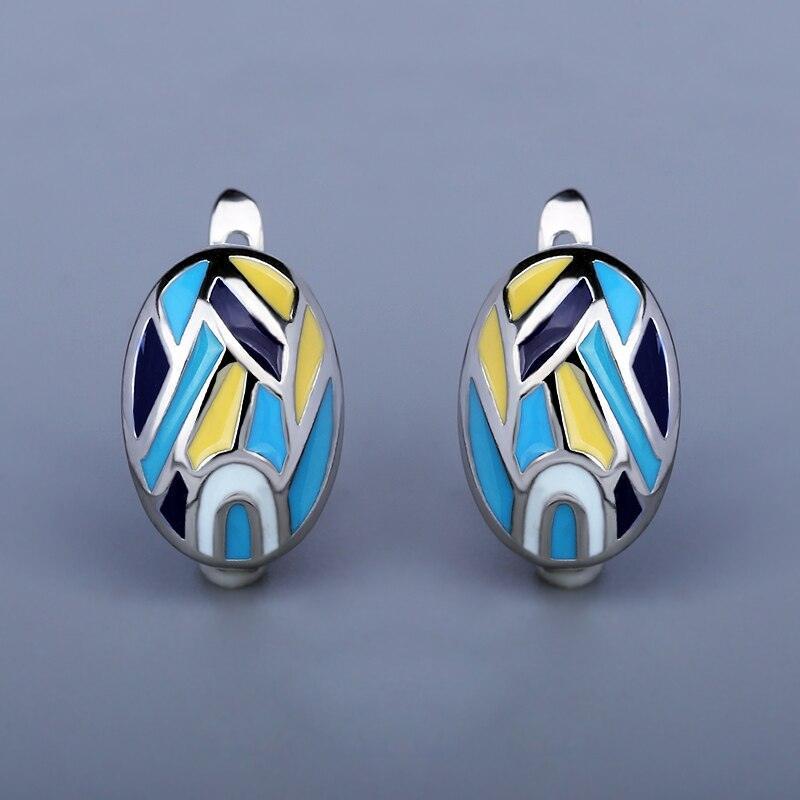 Classic Irregular Colorful Enamel Simple Drop Fashion Earrings - The Jewellery Supermarket