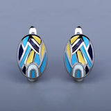 Classic  Irregular Colorful Enamel Simple Drop Fashion Earrings